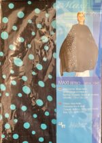 Nebur Kapmantel Maxi Retro Zwart-Blauw - Gallery 1